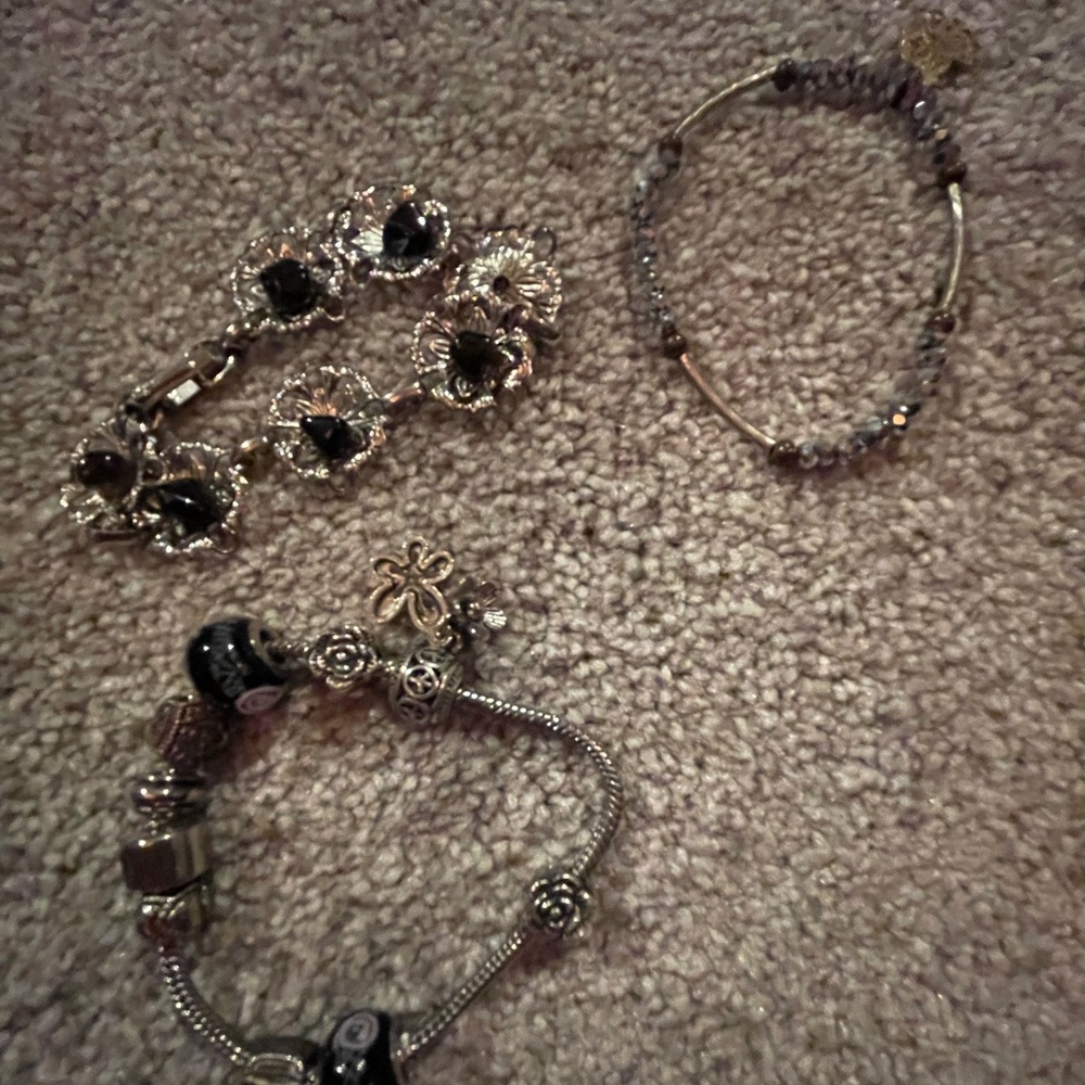 Three vintage bracelets.